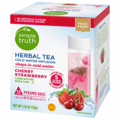 Simple Truth™ Cherry Strawberry Herbal Pyramid Tea Bags Perspective: right