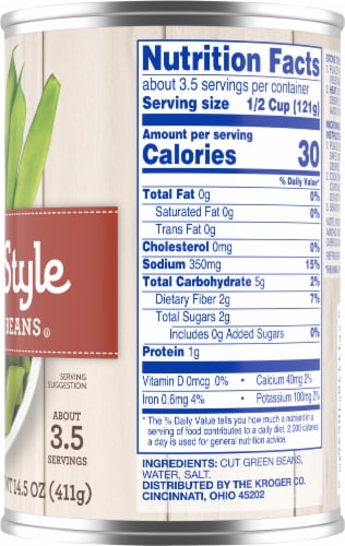 Kroger® Italian Style Cut Green Beans Perspective: right
