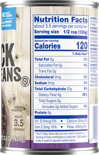 Kroger® No Salt Added Black Beans Perspective: right