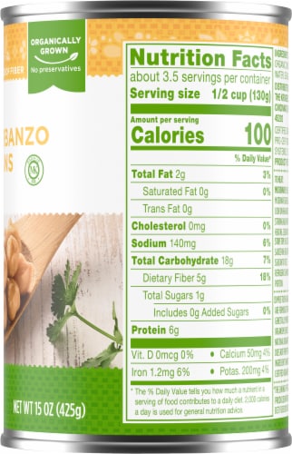 Simple Truth Organic® Garbanzo Beans Perspective: right