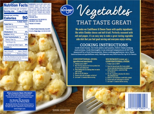 Kroger® Frozen Cauliflower & Cheese Sauce Bake Family Size Perspective: right