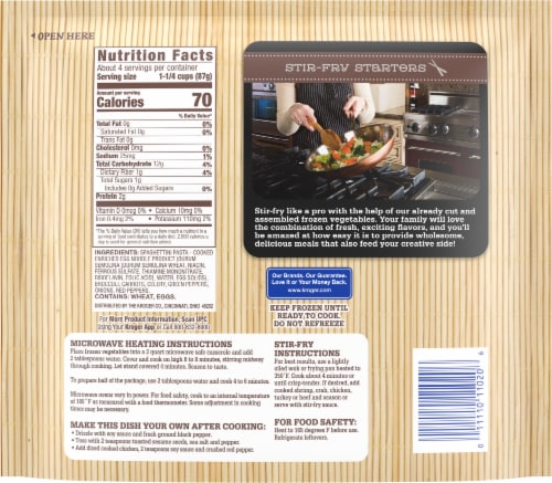 Kroger® Stir-Fry Starters Frozen Vegetables with Noodles Perspective: right