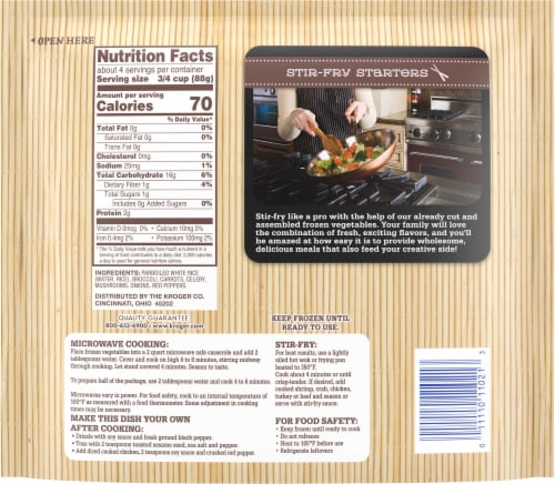Kroger® Stir-Fry Starters Frozen Vegetables with Rice Perspective: right
