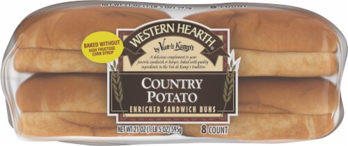 Western Hearth® Country Potato Sandwich Buns Perspective: right