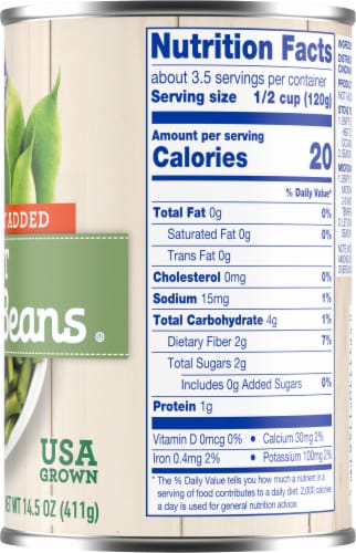 Kroger® No Salt Cut Canned Green Beans Perspective: right