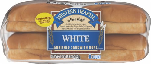 Western Hearth® White Sandwich Buns Perspective: right
