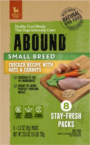 ABOUND Chicken Recipe with Rice and Carrots Small Breed Adult Dog 8 ct 3.2 oz Smith s Food and Drug