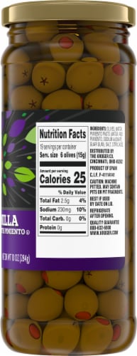 Kroger® Pimiento Stuffed Green Manzanilla Olives Perspective: right