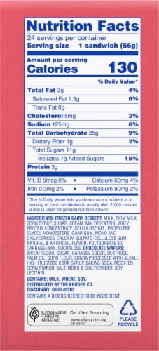 Kroger® Vanilla Frozen Dairy Dessert Sandwiches Perspective: right