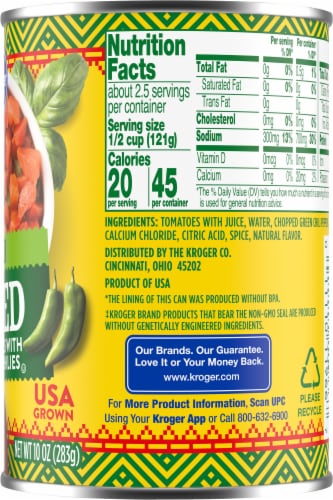 Kroger® Mild Diced Tomatoes with Green Chilies Perspective: right