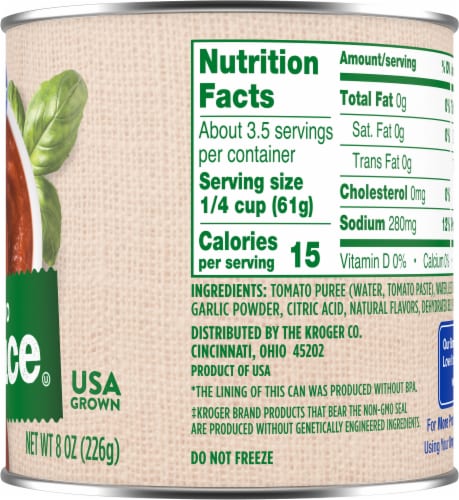 Kroger® Tomato Sauce Perspective: right