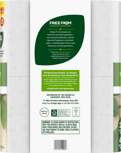 Simple Truth® Soft & Strong Toilet Paper 100% Recycled Double Roll Perspective: right