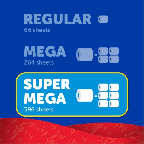 Kroger® Ultra Strong Super Mega Roll Toilet Paper Perspective: right