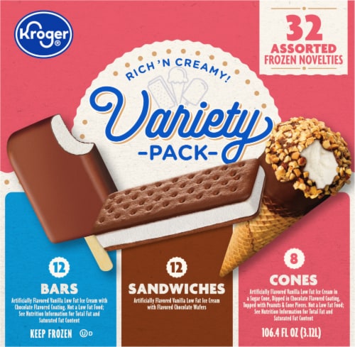 Kroger® Variety Pack Assorted Frozen Novelties Perspective: right