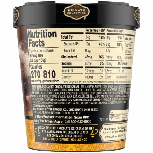 Private Selection® Mexican Style Hot Chocolate Ice Cream Pint Perspective: right