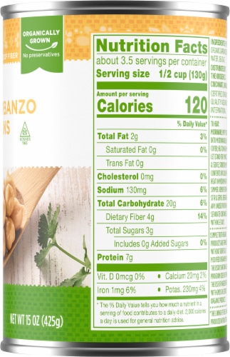 Simple Truth Organic® Garbanzo Beans Perspective: right