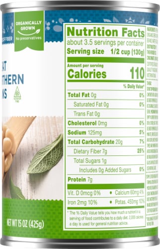 Simple Truth Organic® Great Northern Bean Can Perspective: right