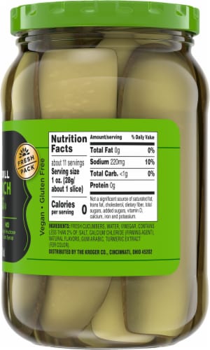 Kroger® Kosher Dill Sandwich Slims Pickles Perspective: right