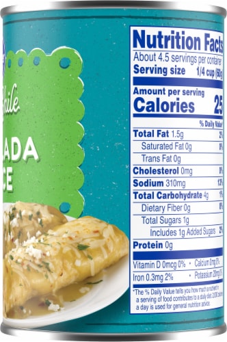 Kroger Green Enchilada Sauce Perspective: right