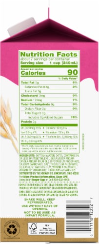 Simple Truth Less Sweet Oat Milk Perspective: right