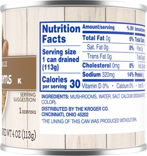 Kroger® Whole Sliced Mushrooms Perspective: right