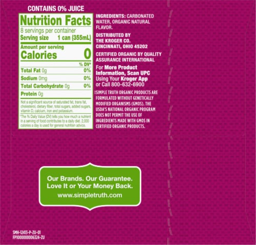 Simple Truth Organic Mixed Berry Seltzer Cans Perspective: right