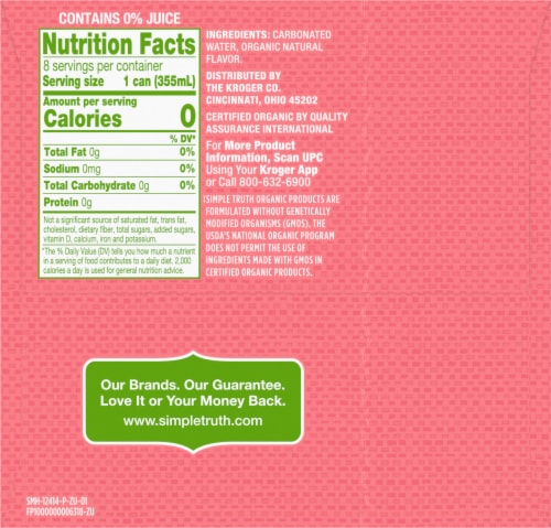 Simple Truth Organic™ Mango Grapefruit Seltzer Water Cans Perspective: right