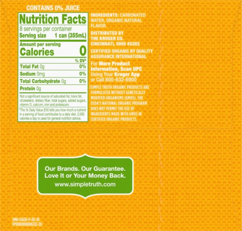 Simple Truth Organic™ Pineapple Seltzer Water Perspective: right