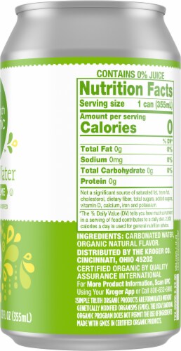 Simple Truth Organic™ Lemon Lime Seltzer Water Can Perspective: right