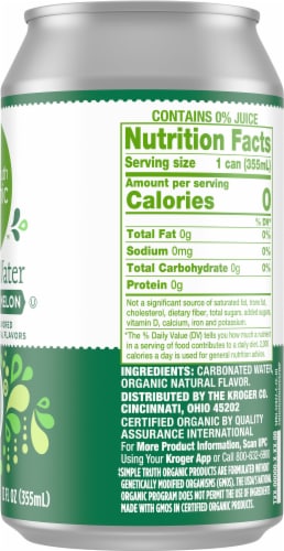 Simple Truth Organic™ Cucumber Melon Seltzer Water Can Perspective: right