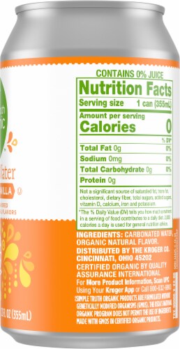 Simple Truth Organic™ Orange Vanilla Seltzer Water Can Perspective: right