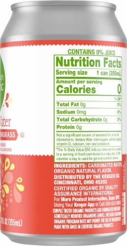 Simple Truth Organic™ Tangerine Lemongrass Seltzer Water Can Perspective: right
