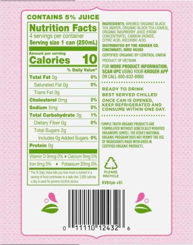Simple Truth Organic™ Sparkling Raspberry Black Tea Perspective: right
