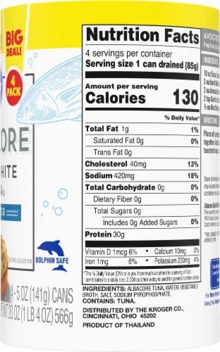 Kroger® Wild Caught Albacore Solid White Tuna in Water Cans Perspective: right