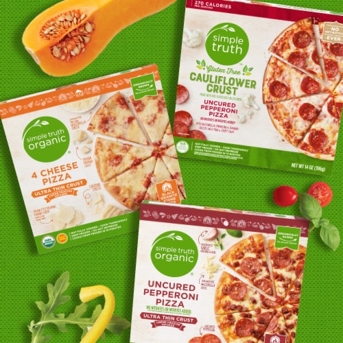 Simple Truth Organic® Mozzarella & Tomato Ultra Thin Crust Frozen Pizza Perspective: right