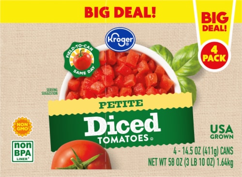 Kroger® Petite Diced Tomatoes Perspective: right