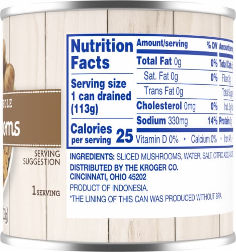 Kroger® Sliced Whole Mushrooms Perspective: right