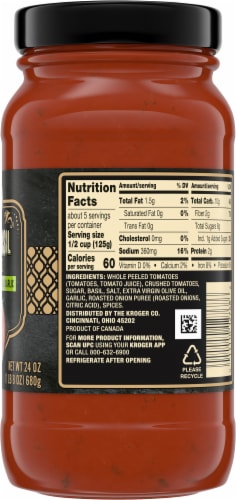 Private Selection® Tomato & Basil Sauce Perspective: right