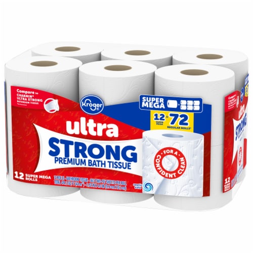 Kroger® Ultra Strong Toilet Paper Super Mega Roll Perspective: right
