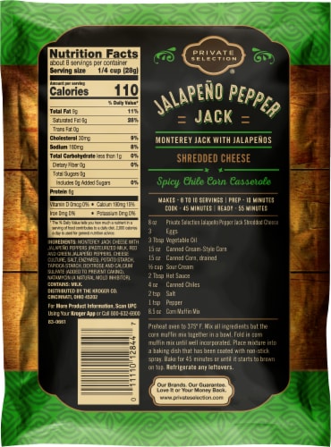 Private Selection® Jalapeno Pepper Jack Thick Cut Shredded Cheese Perspective: right