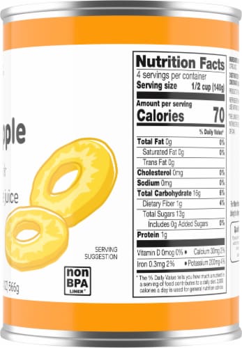 Smart Way™ Pineapple Slices in Pineapple Juice Perspective: right
