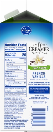 Kroger® Zero Sugar French Vanilla Coffee Creamer Perspective: right