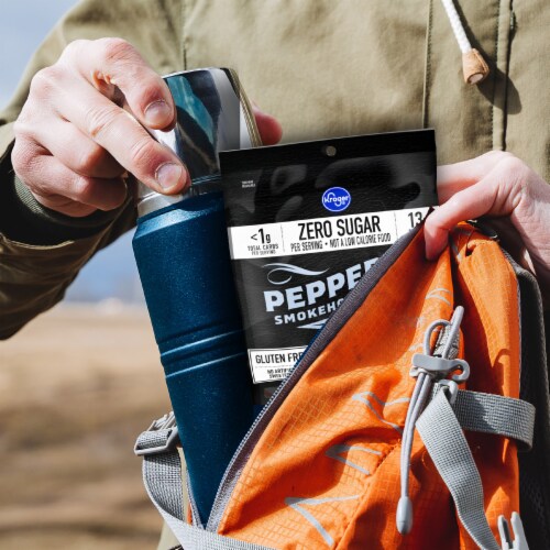 Kroger® Zero Sugar Peppered Smokehouse Beef Jerky Perspective: right