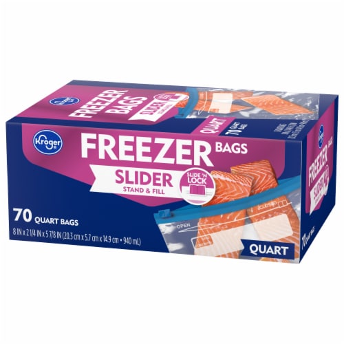 Kroger® Slider Reclosable Quart Freezer Bags Perspective: right