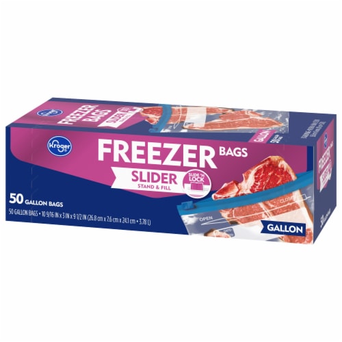 Kroger® Slider Reclosable Gallon Freezer Bags Perspective: right