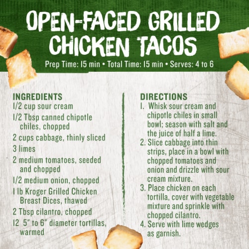 Kroger® Fully Cooked Frozen Boneless Skinless Grilled Chicken Breast Dices Perspective: right