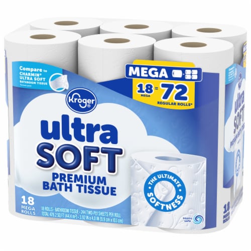 Kroger® Ultra Soft Toilet Paper Mega Roll Perspective: right