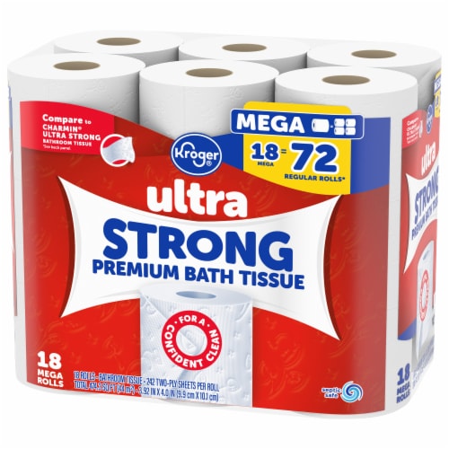 Kroger® Ultra Strong Toilet Paper Mega Roll Perspective: right