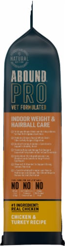 ABOUND® Pro Vet Formulated Indoor Weight & Hairball Care Adult Dry Cat Food Chicken & Turkey Perspective: right