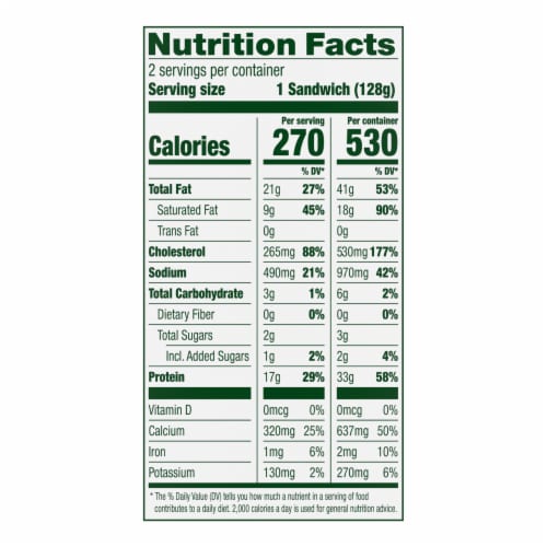 Simple Truth® Cloud'Wich® Sage Chicken Sausage Cheese & Egg Breakfast Sandwiches Perspective: right